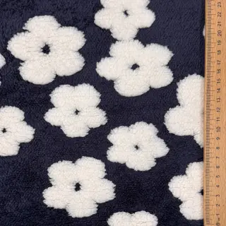 Stofă palton TEDDY Flower power off white