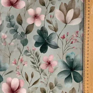 Tricot VISCOSE LYCRA HEAVY Classic flowers design C