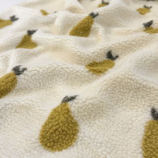 Stofă palton TEDDY JACQUARD Pears old lime