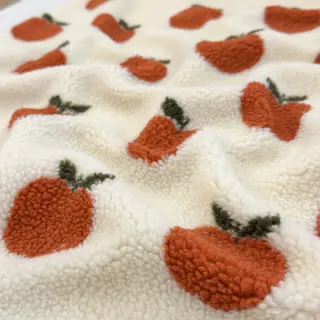 Stofă palton TEDDY JACQUARD Apples