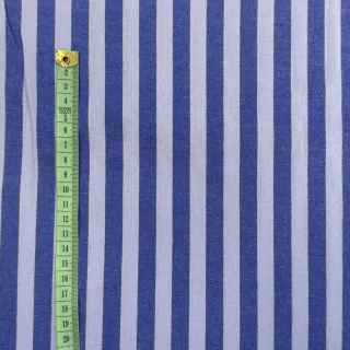Țesătură din bumbac YARN DYED BIG Stripes blue