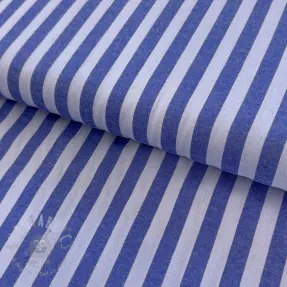 Țesătură din bumbac YARN DYED BIG Stripes blue
