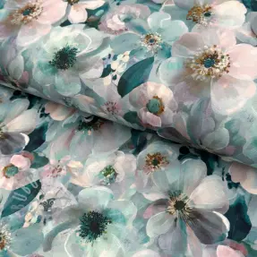 Tricot VISCOSE LYCRA HEAVY Classic flowers design B