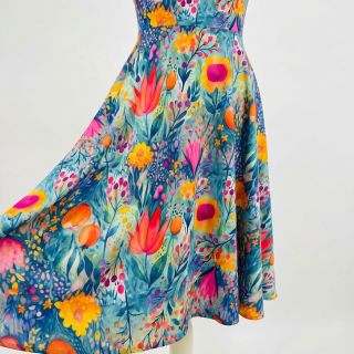 Tricot VISCOSE LYCRA HEAVY Tulips design E