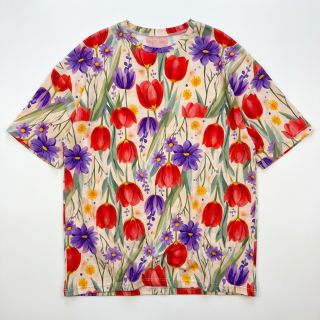 Tricot VISCOSE LYCRA HEAVY Tulips design A