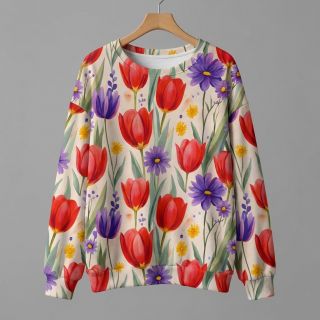 Tricot VISCOSE LYCRA HEAVY Tulips design A