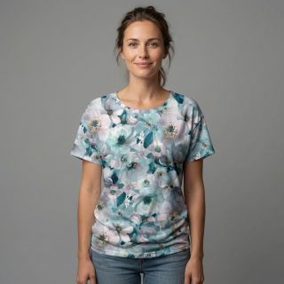 Tricot VISCOSE LYCRA HEAVY Classic flowers design B