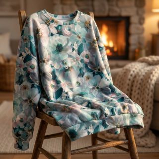 Tricot VISCOSE LYCRA HEAVY Classic flowers design B