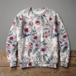 Tricot VISCOSE LYCRA HEAVY Classic flowers design D