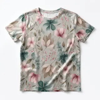 Tricot VISCOSE LYCRA HEAVY Classic flowers design C