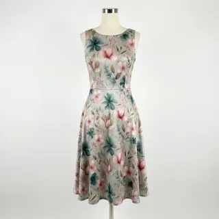 Tricot VISCOSE LYCRA HEAVY Classic flowers design C