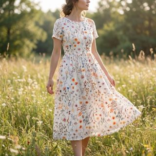 Viscoză cu in Flower sea design B