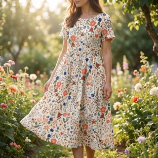 Viscoză cu in Botanic design B