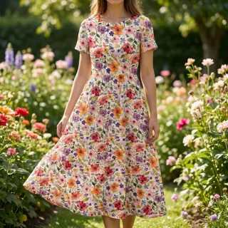 Viscoză cu in Floral design B