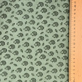 Catifea raiată STRETCH Little hedgehog old green