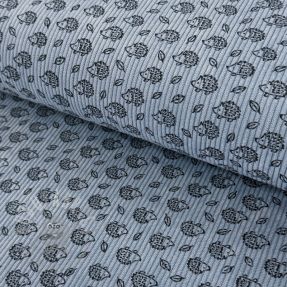 Catifea raiată STRETCH Little hedgehog old blue