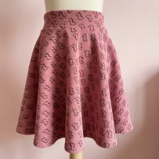 Catifea raiată STRETCH Little dino old pink