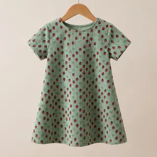 Catifea raiată STRETCH Little strawberries old green