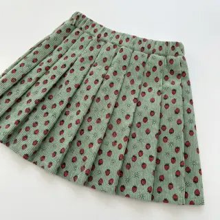 Catifea raiată STRETCH Little strawberries old green