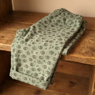 Catifea raiată STRETCH Little hedgehog old green