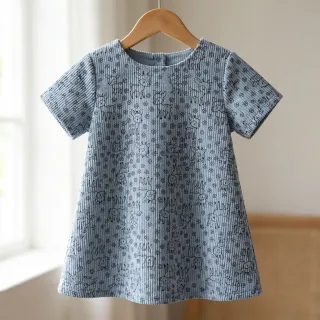 Catifea raiată STRETCH Little deer old blue
