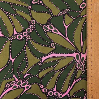 Țesătură din bumbac SATIN Abstract dark green