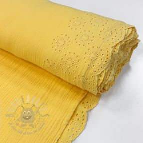 Mușelină 1-side border soft yellow