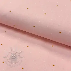 Țesătură din bumbac Sweet bear star light rose ORGANIC