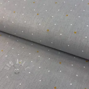 Țesătură din bumbac Sweet bear star light grey ORGANIC