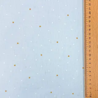 Țesătură din bumbac Sweet bear star light blue ORGANIC