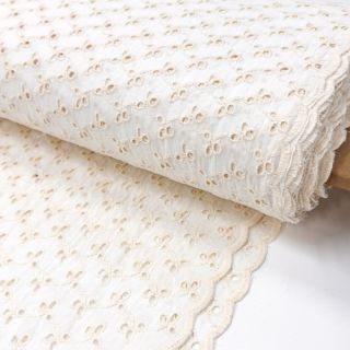 Țesătură din bumbac EMBROIDERY Rosemary white