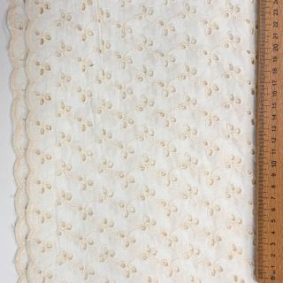 Țesătură din bumbac EMBROIDERY Rosemary white