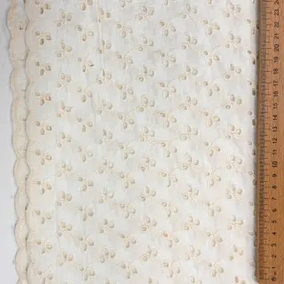 Țesătură din bumbac EMBROIDERY Rosemary white