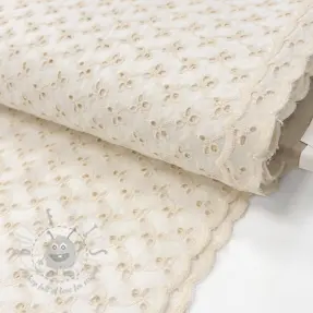 Țesătură din bumbac EMBROIDERY Rosemary off white