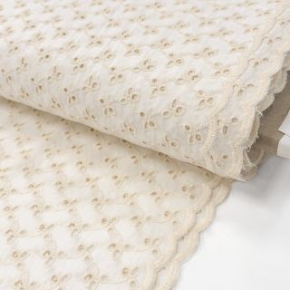 Țesătură din bumbac EMBROIDERY Rosemary off white