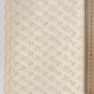 Țesătură din bumbac EMBROIDERY Rosemary off white