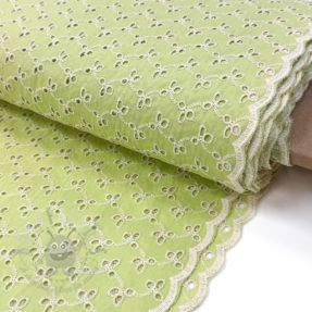 Țesătură din bumbac EMBROIDERY Rosemary lime