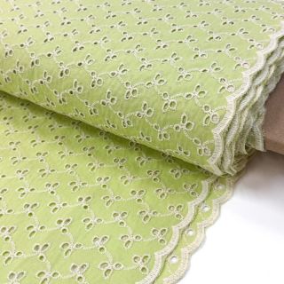Țesătură din bumbac EMBROIDERY Rosemary lime