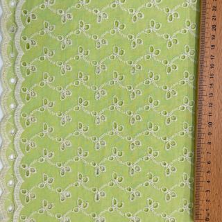 Țesătură din bumbac EMBROIDERY Rosemary lime
