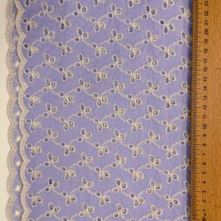 Țesătură din bumbac EMBROIDERY Rosemary lilac
