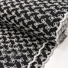 Țesătură din bumbac EMBROIDERY Rosemary black