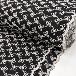 Țesătură din bumbac EMBROIDERY Rosemary black