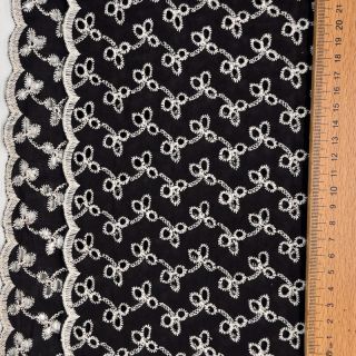 Țesătură din bumbac EMBROIDERY Rosemary black