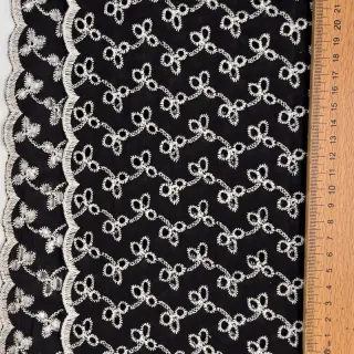 Țesătură din bumbac EMBROIDERY Rosemary black
