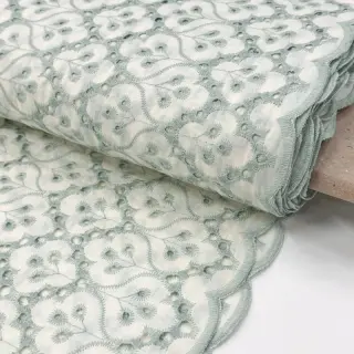Țesătură din bumbac EMBROIDERY Lilian mint