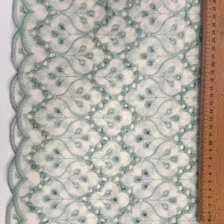 Țesătură din bumbac EMBROIDERY Lilian mint