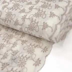 Țesătură din bumbac EMBROIDERY Lilian ecru