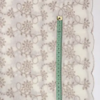 Țesătură din bumbac EMBROIDERY Lilian ecru