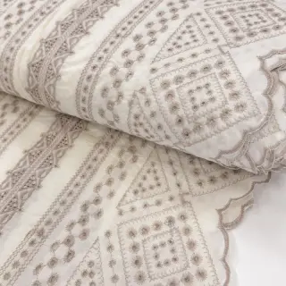 Țesătură din bumbac EMBROIDERY Lilian beige