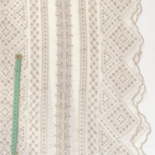 Țesătură din bumbac EMBROIDERY Lilian beige